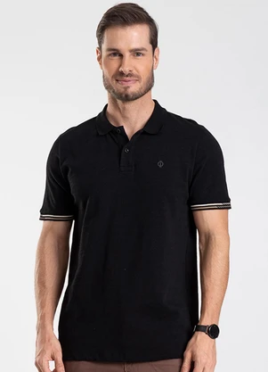 Diametro - Polo Malhão Flamê Preto - DIAMETRO