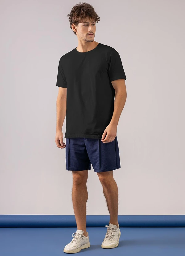 Just Basic - T-Shirt em Meia Malha Preto 2