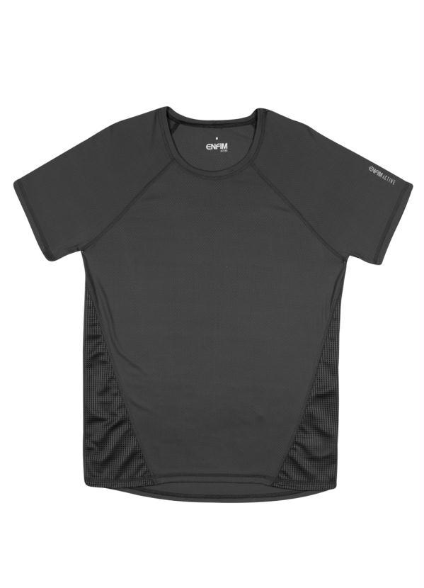 Enfim - T-Shirt Slim Dry Masculina Active Cinza