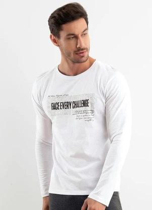 Moda Pop - Blusa Branca com Estampa Localizada Frontal - MODA POP