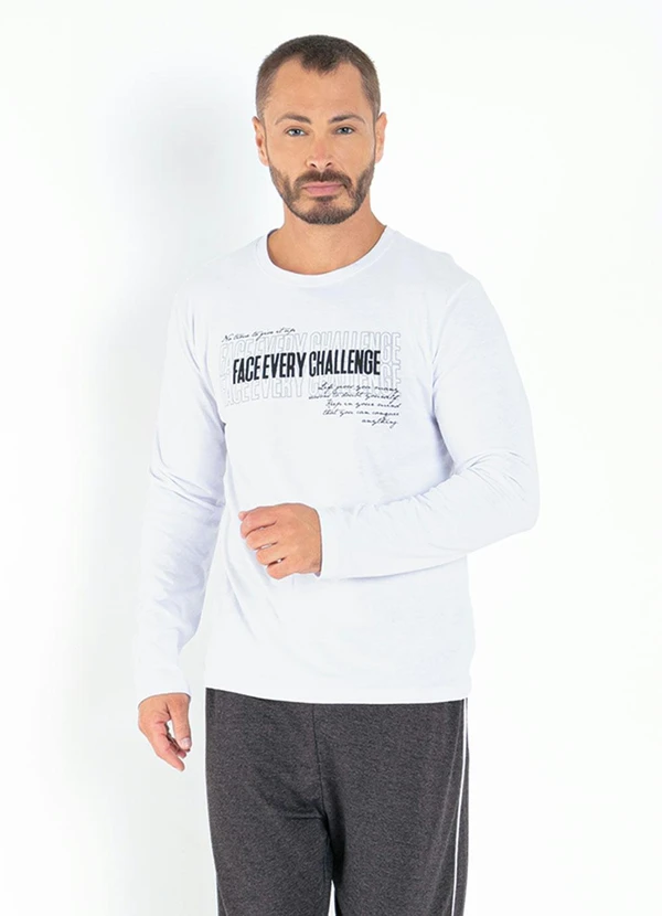 Moda Pop - Blusa Branca com Estampa Localizada Frontal 3