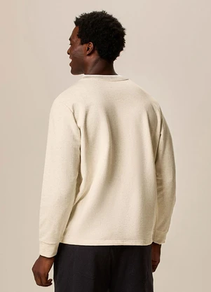 Malwee - Blusão Regular em Moletinho Off White - MALWEE