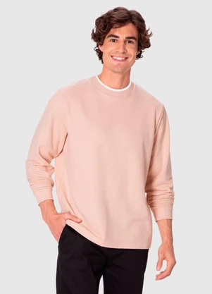 Malwee - Blusão Regular em Moletinho Rosa Pastel - MALWEE