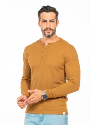 Cobertura - Camisa com Gola Padre Bege - COBERTURA