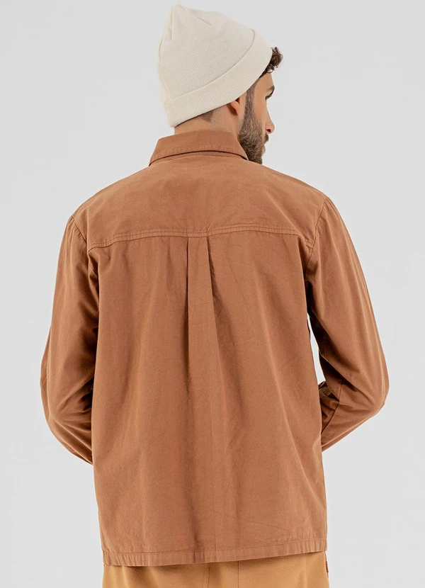 The Philippines - Camisa Masculina em Sarja Marrom 2