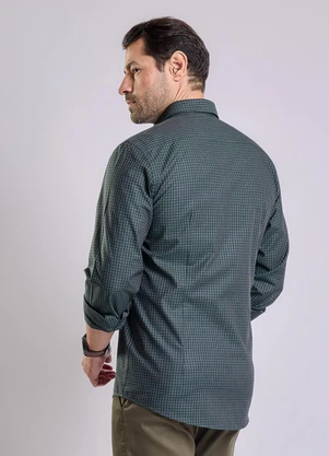 Happy - Camisa Masculina Slim Sebastian Verde - HAPPY