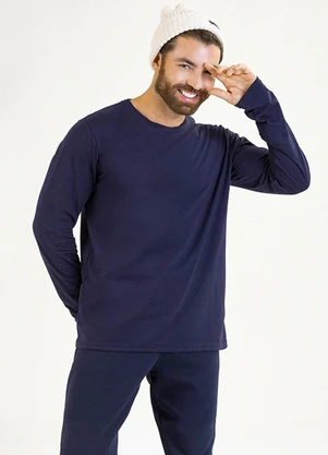 Soft Bonni - Camiseta Adulto em Meia Malha Azul - SOFT BONNI