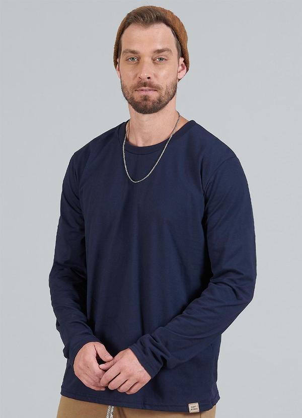 Soft Bonni - Camiseta Adulto Masculino Meia Malha Azul