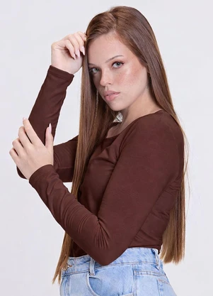 Vida Costeira - Camiseta Adulto Térmico Feminino Uv50+ Marrom - VIDA COSTEIRA