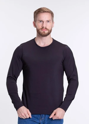 Vida Costeira - Camiseta Adulto Térmico Masculina Uv50+ Preta - VIDA COSTEIRA