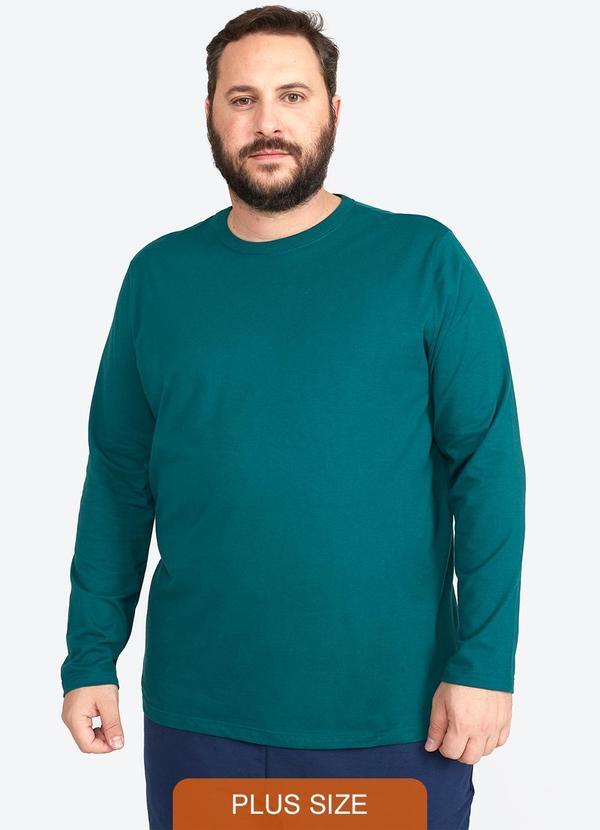 Basicamente - Camiseta Básica Manga Longa Plus Jasper