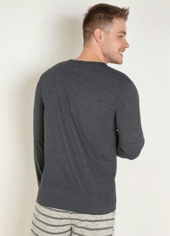 Outlet - Camiseta Chumbo com Mangas Longas 2