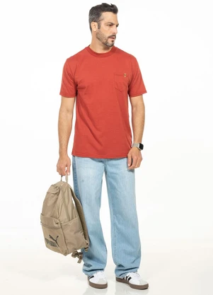 Cobertura - Camiseta com Bolso Terracota - COBERTURA