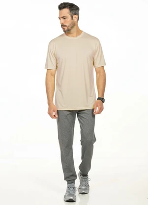 Cobertura - Camiseta com Decote Redondo Bege - COBERTURA