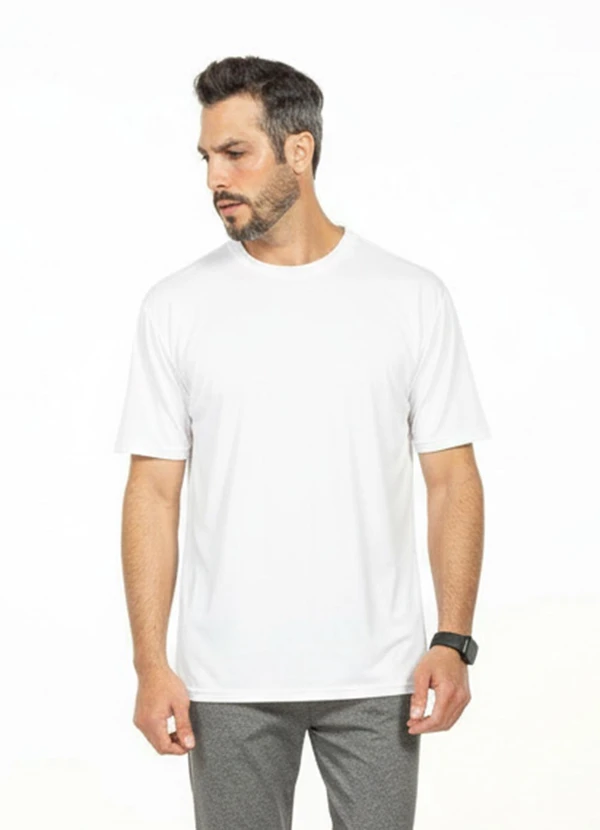 Cobertura - Camiseta com Decote Redondo Branco