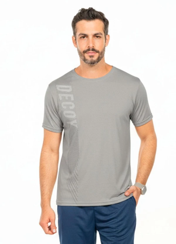 Cobertura - Camiseta com Estampa Cinza