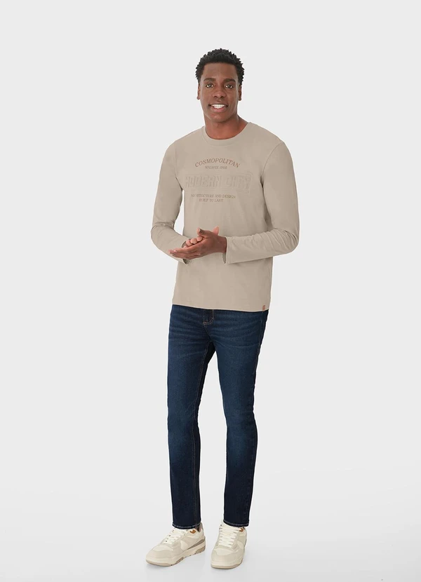 Malwee - Camiseta Cosmopolitan em Malha Bege 2