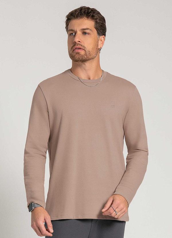 Exco - Camiseta de Manga Longa Bege