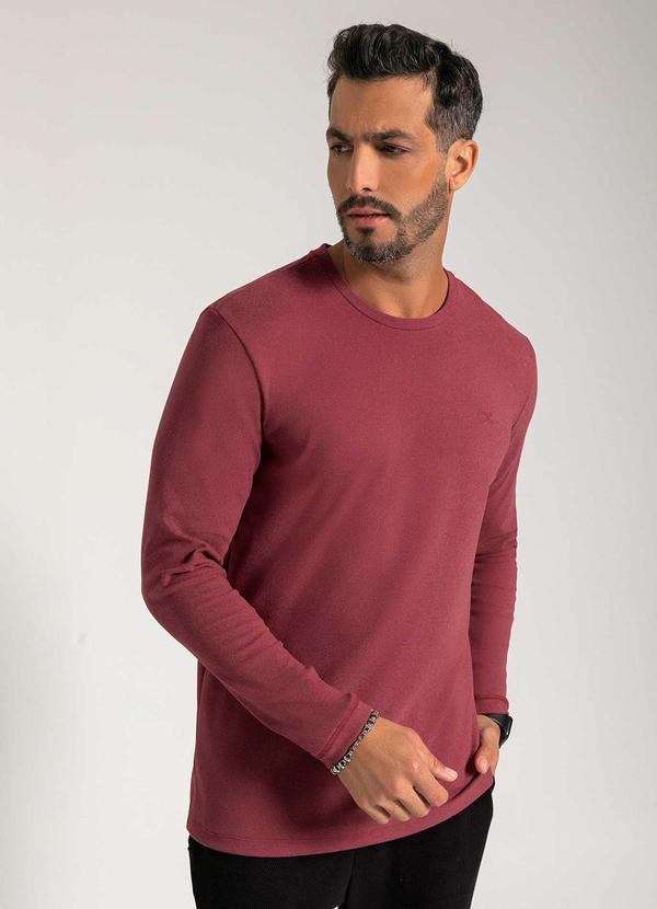 Exco - Camiseta de Manga Longa Canelada Rosa