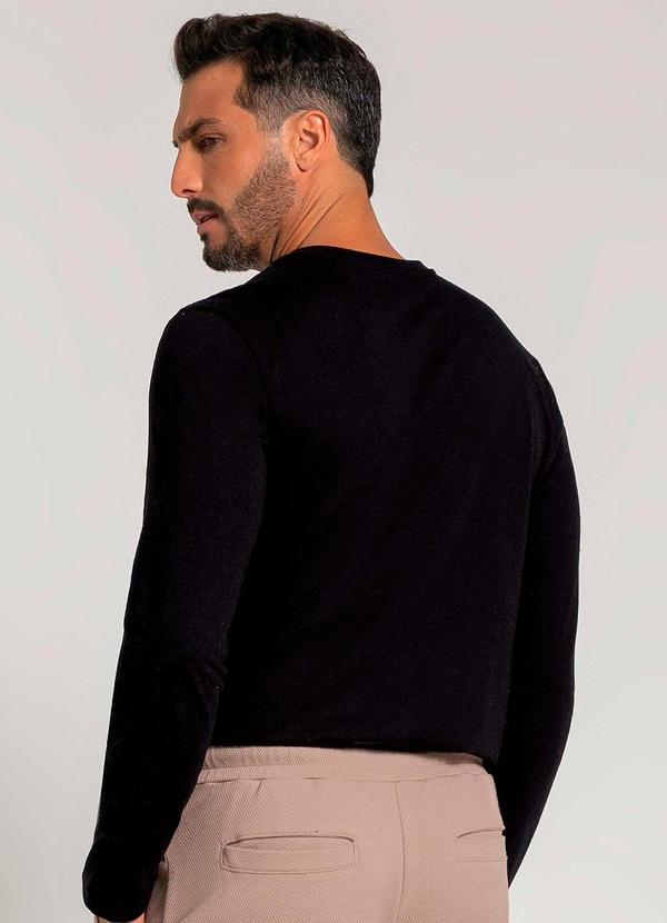 Exco - Camiseta de Manga Longa Masculina Preto 2