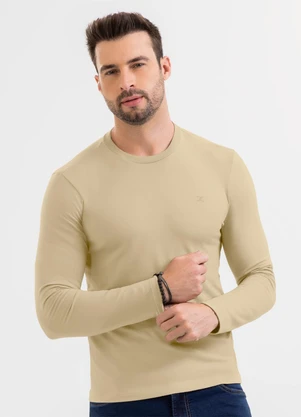 Exco - Camiseta em Algodão Marrom Claro - EXCO