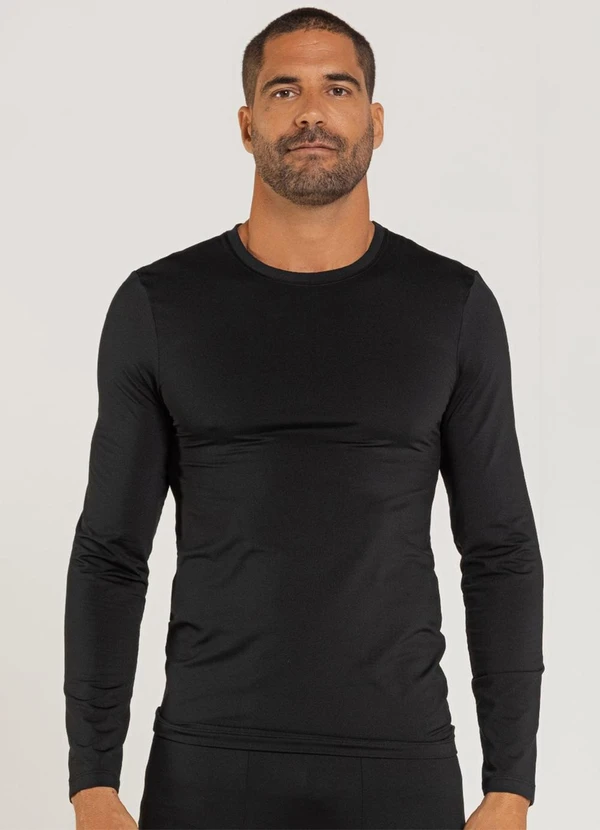 Just Basic - Camiseta em Malha Térmica Preto