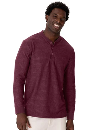 Malwee - Camiseta em Moletinho Trabalhado Bordô - MALWEE