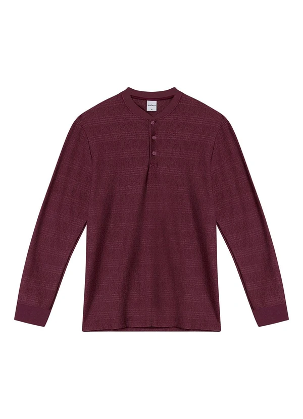 Malwee - Camiseta em Moletinho Trabalhado Bordô 3