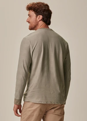 Malwee - Camiseta em Moletinho Trabalhado Taupe - MALWEE