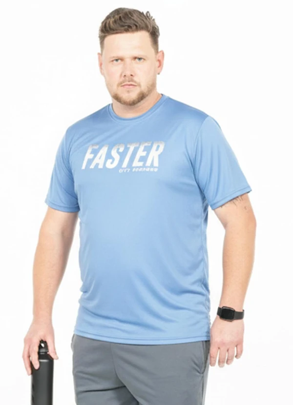 Decoy - Camiseta Manga Curta Plus Size Azul