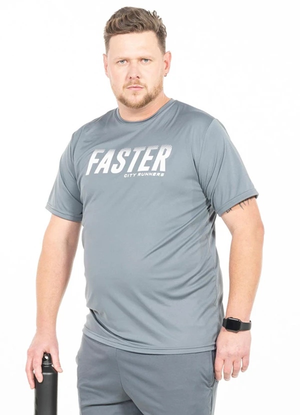 Decoy - Camiseta Manga Curta Plus Size Cinza