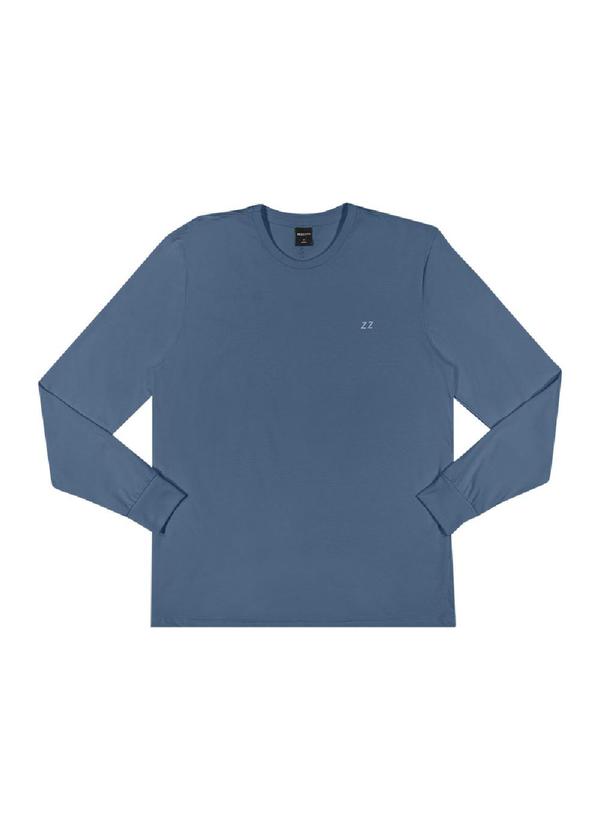 Rezzato - Camiseta Manga Longa Básica Masculino Azul