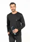Decoy - Camiseta Manga Longa com Bordado Marrom - variação: Preto