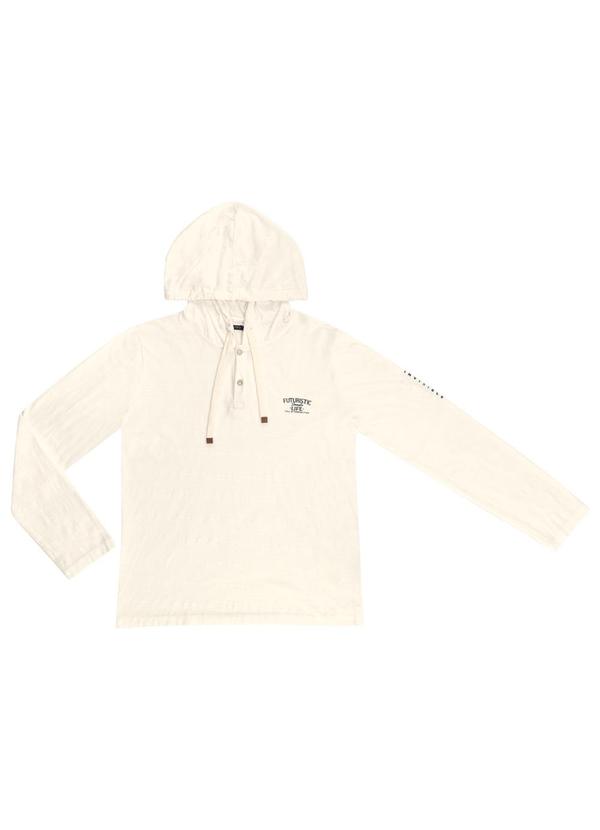 Diametro - Camiseta Manga Longa com Capuz Bege 1