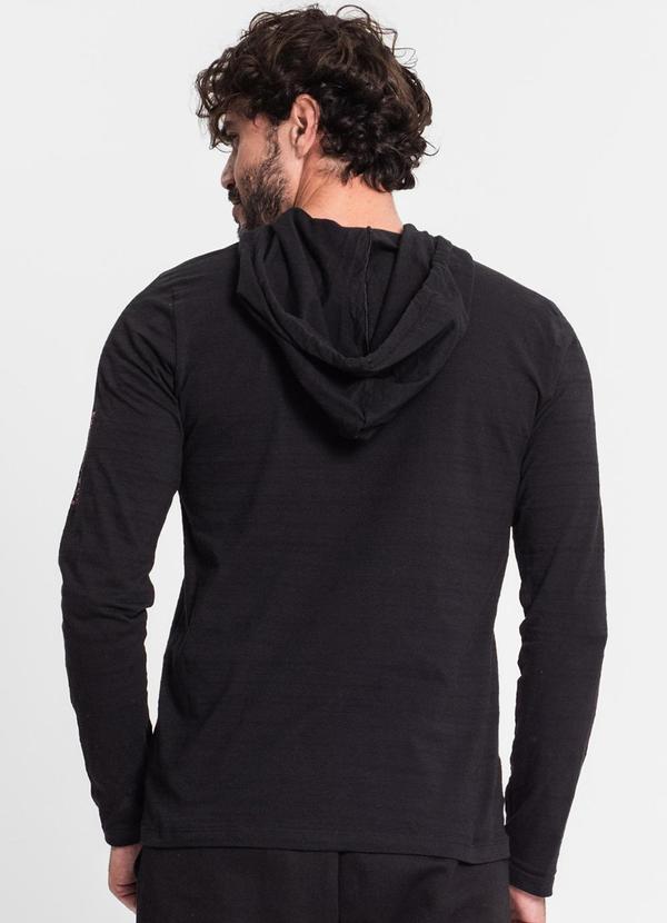 Diametro - Camiseta Manga Longa com Capuz Preto 2