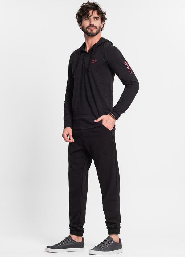 Diametro - Camiseta Manga Longa com Capuz Preto 3