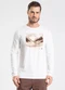 Diametro - Camiseta Manga Longa com Estampa Bege - variação: Bege