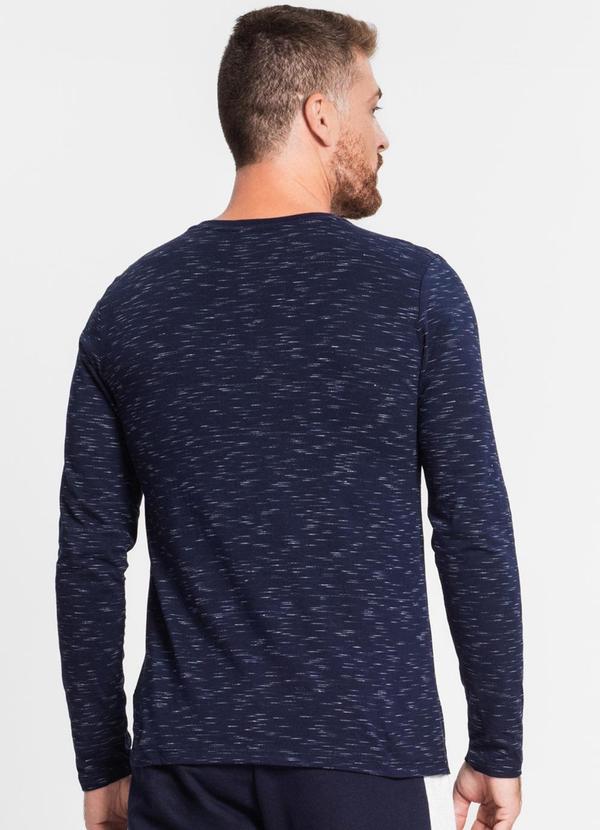Diametro - Camiseta Manga Longa em Meia Malha Azul 2