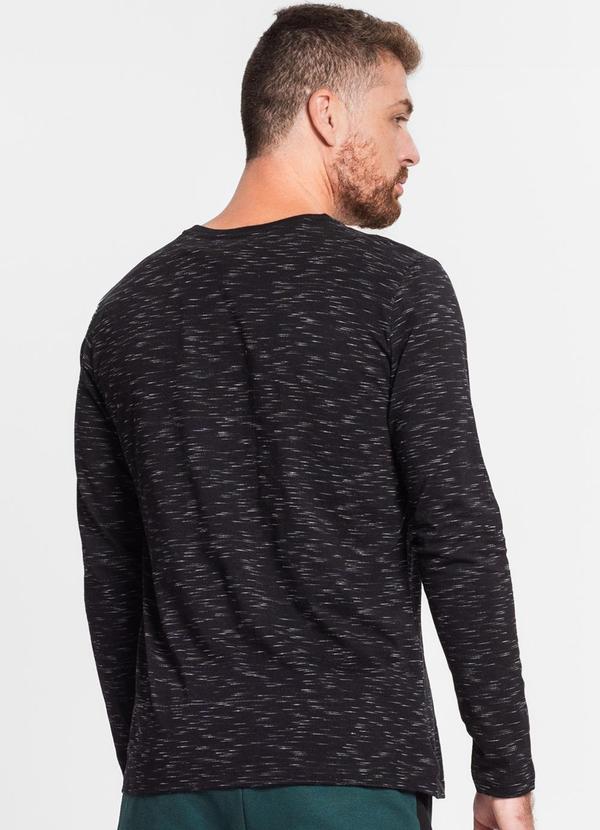 Diametro - Camiseta Manga Longa em Meia Malha Preto 2