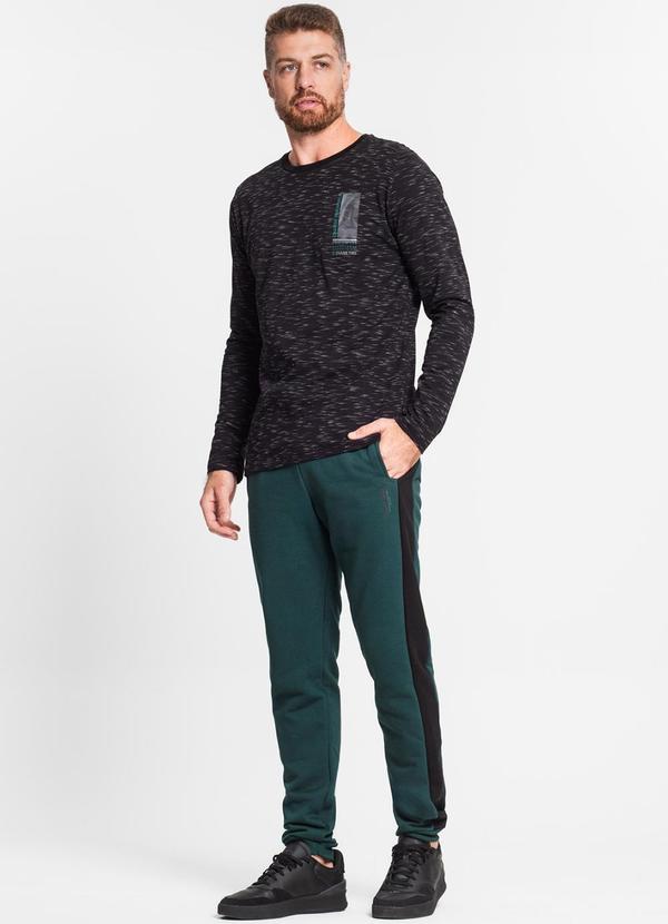 Diametro - Camiseta Manga Longa em Meia Malha Preto 3