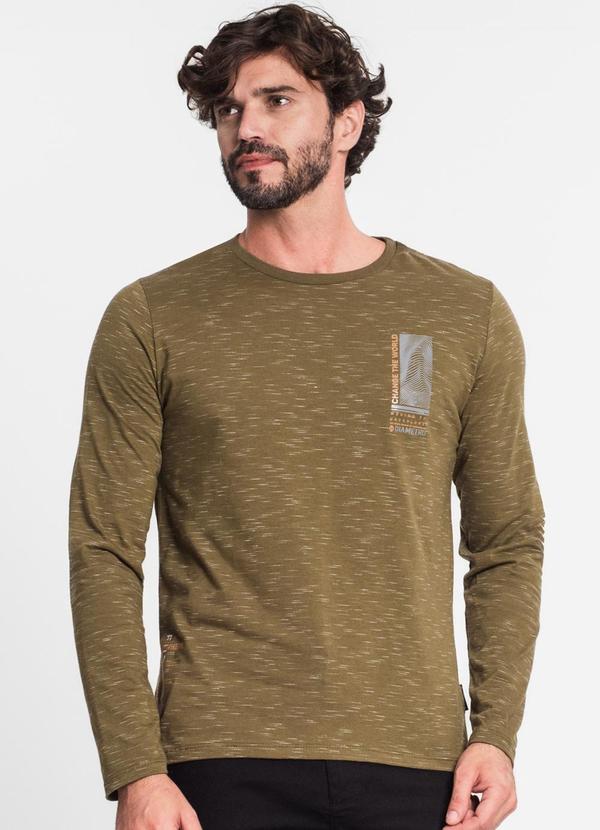 Diametro - Camiseta Manga Longa em Meia Malha Verde