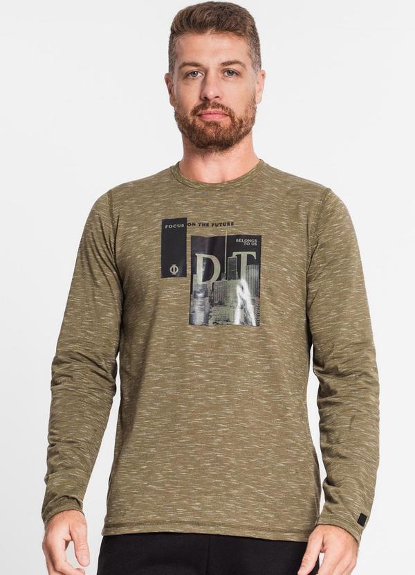 Diametro - Camiseta Manga Longa em Meia Malha Verde