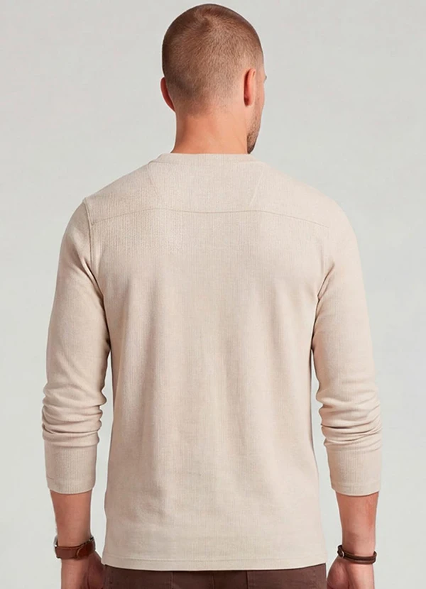 Diametro - Camiseta Manga Longa Malhão Bege 2