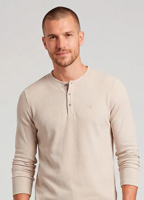 Diametro - Camiseta Manga Longa Malhão Bege 4