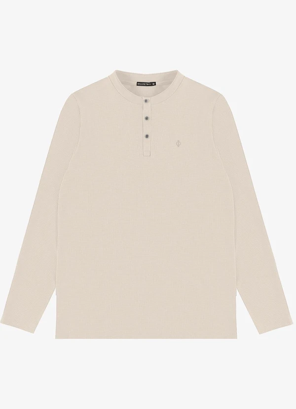 Diametro - Camiseta Manga Longa Malhão Bege 5