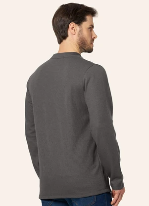 Diametro - Camiseta Manga Longa Malhão Cinza - DIAMETRO