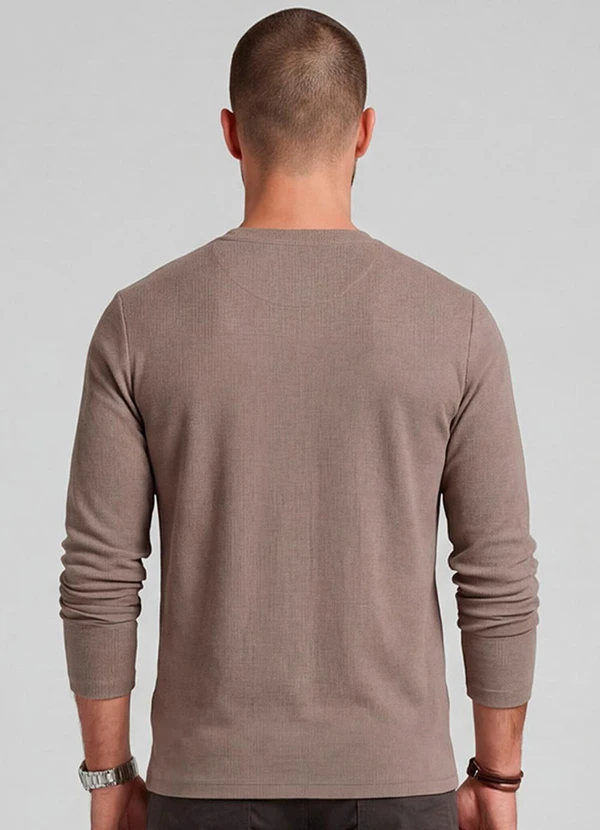 Diametro - Camiseta Manga Longa Malhão Marrom 2