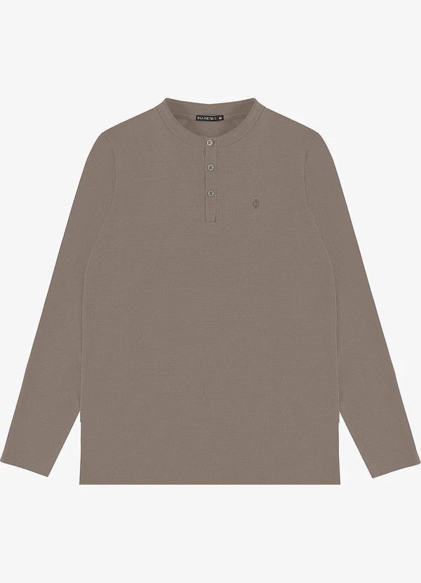 Diametro - Camiseta Manga Longa Malhão Marrom 5