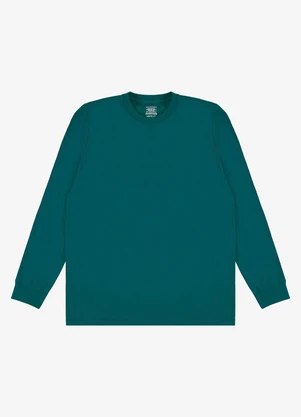 Diametro - Camiseta Manga Longa Meia Malha Básico Verde - DIAMETRO