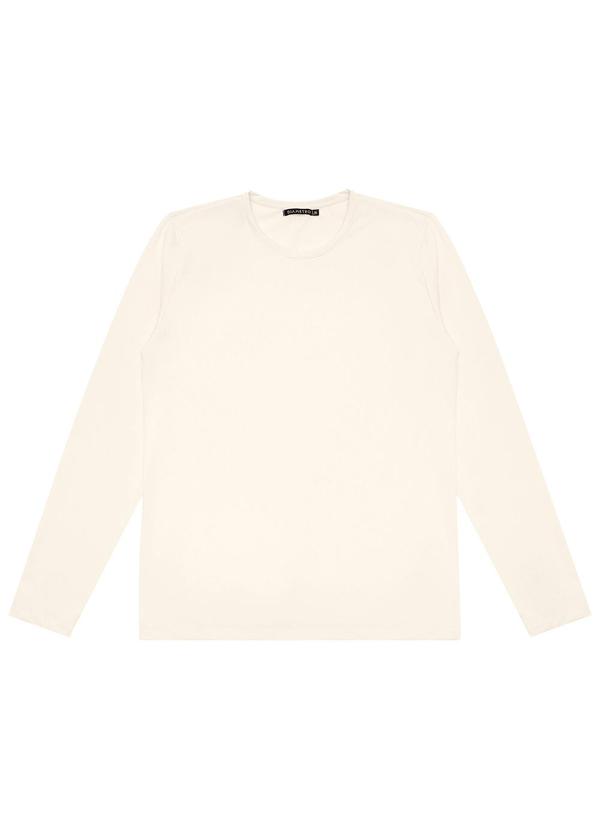 Diametro - Camiseta Manga Longa Meia Malha Bege